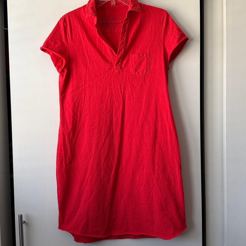 Frank & Eileen Red Lauren Dress Lauren Polo Dress Sz M - Picture 2 of 6
